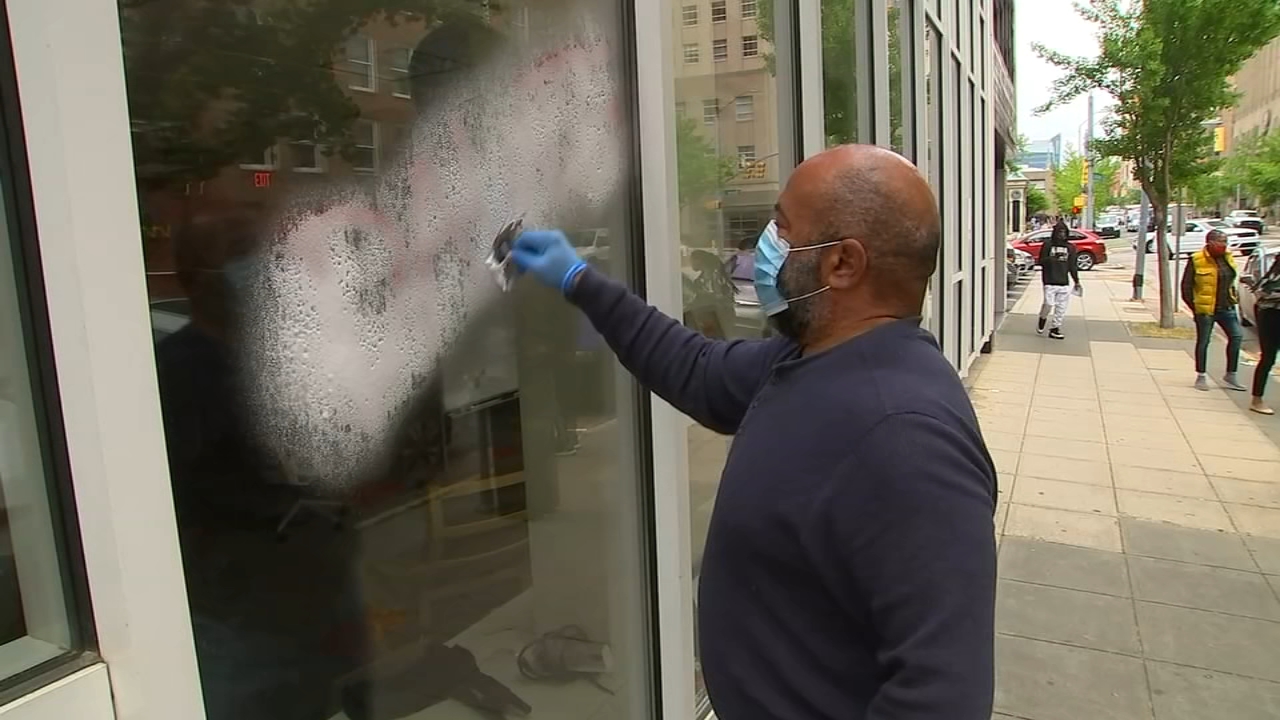 Vigil and protest ends with vandalism in Raleigh