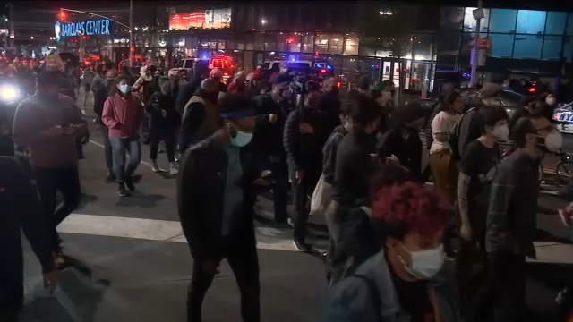 Protestors rally in NYC after Derek Chauvin verdict