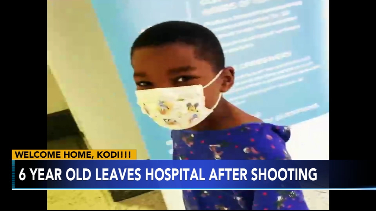 Boy shot while in car with father released from hospital