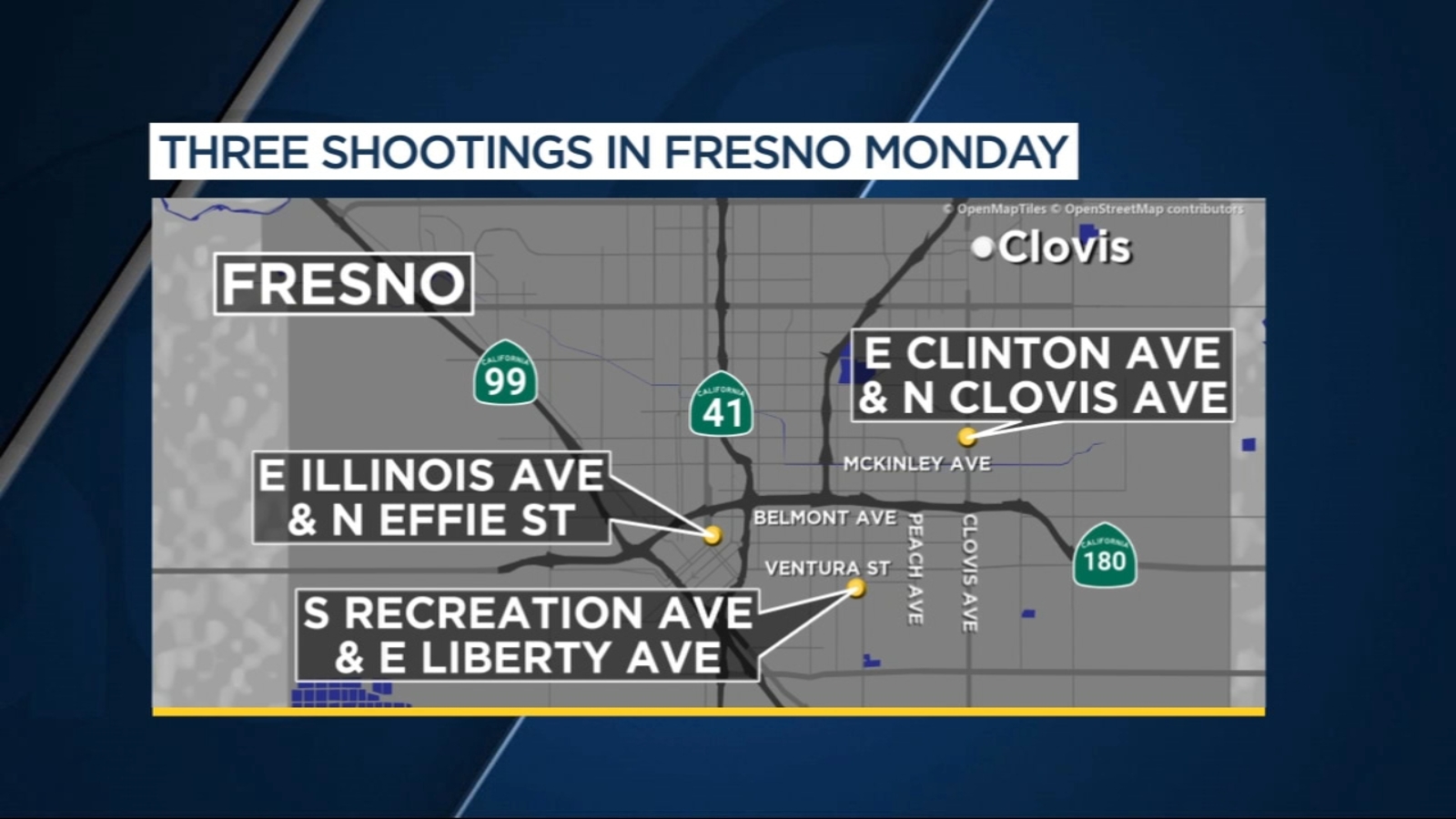 Fresno police investigating 3 separate shootings within 12 hours ...