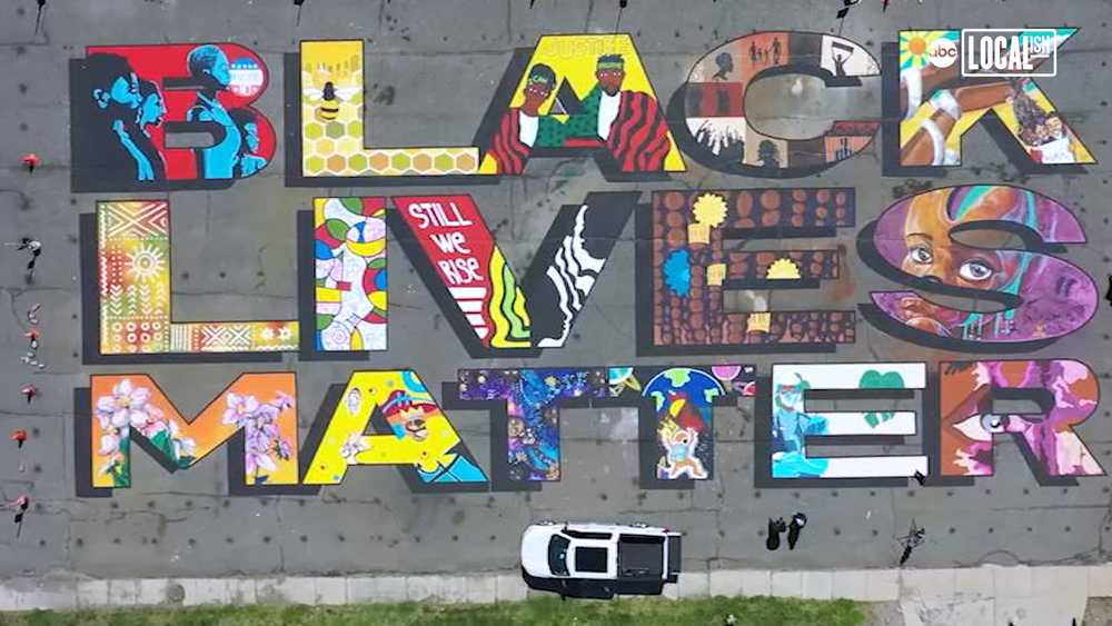Local artists come together to create beautiful BLM mural