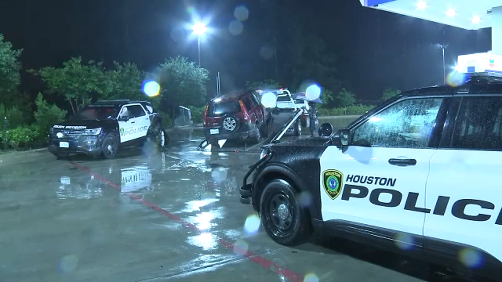 HPD patrol vehicle involved in crash on the Eastex Freeway - ABC13 Houston