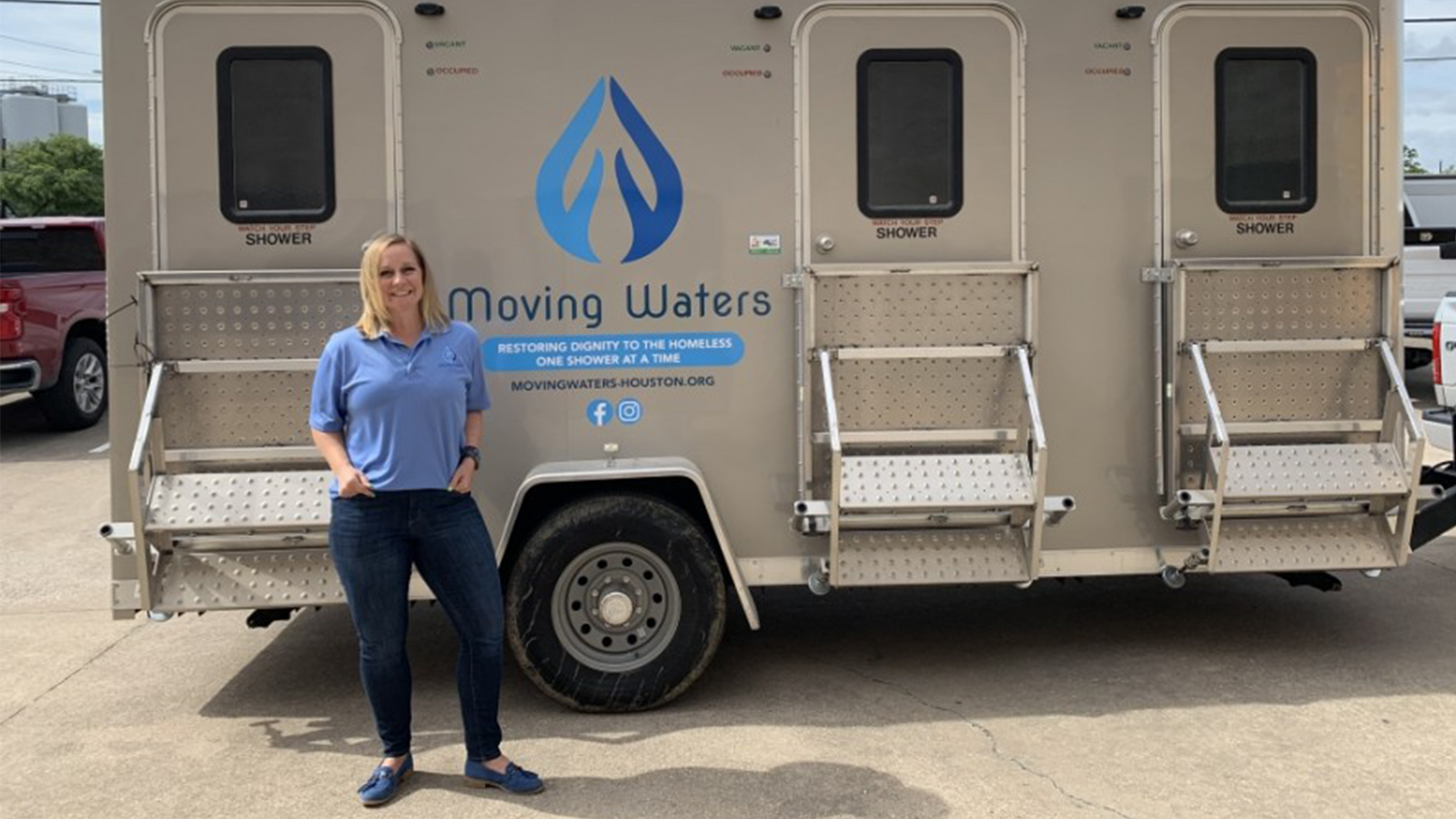 Moving Waters bringing weekly mobile showers, hygiene stations to