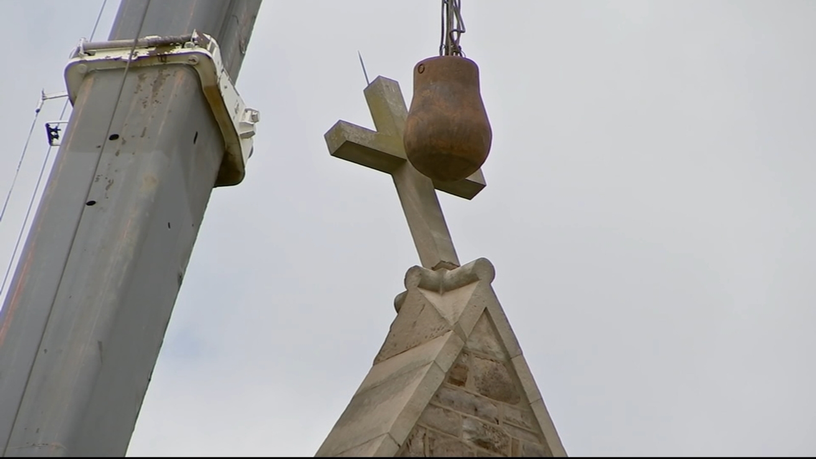 Church Fire Crews Forced To Knock Down Historic St Leo S In Tacony 6abc Philadelphia