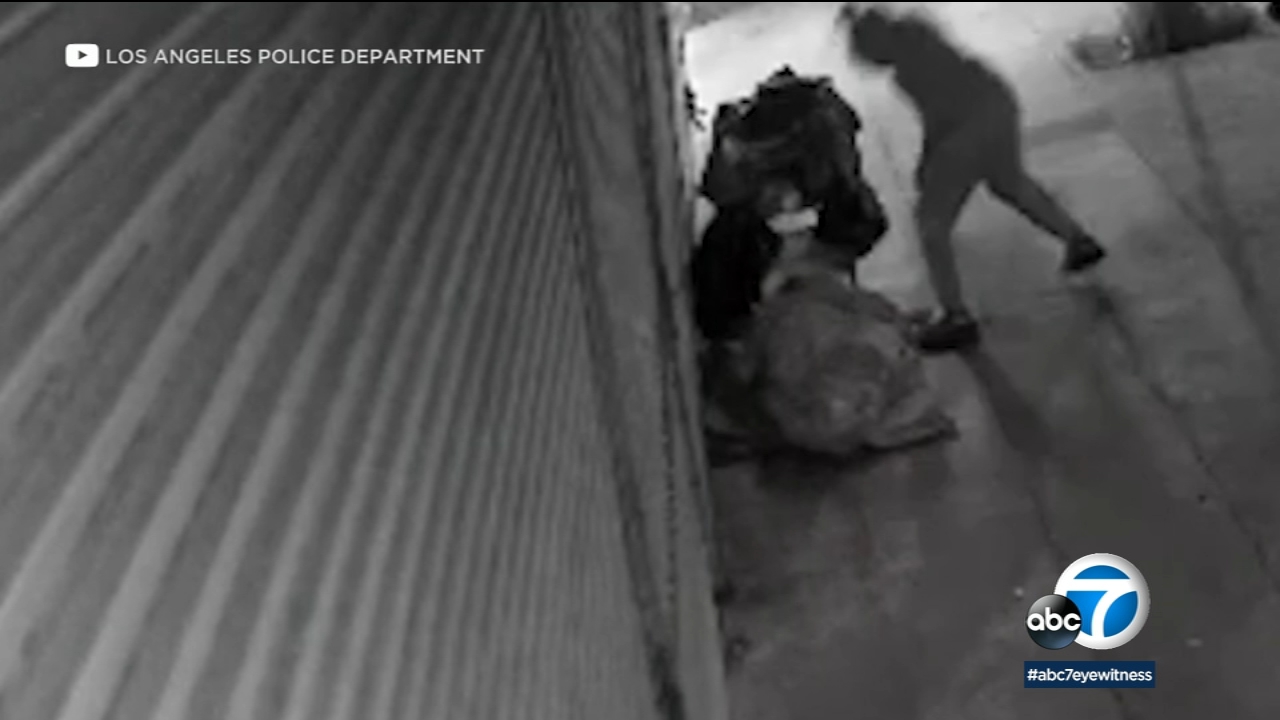 LAPD seeking man who stabbed homeless woman in the head