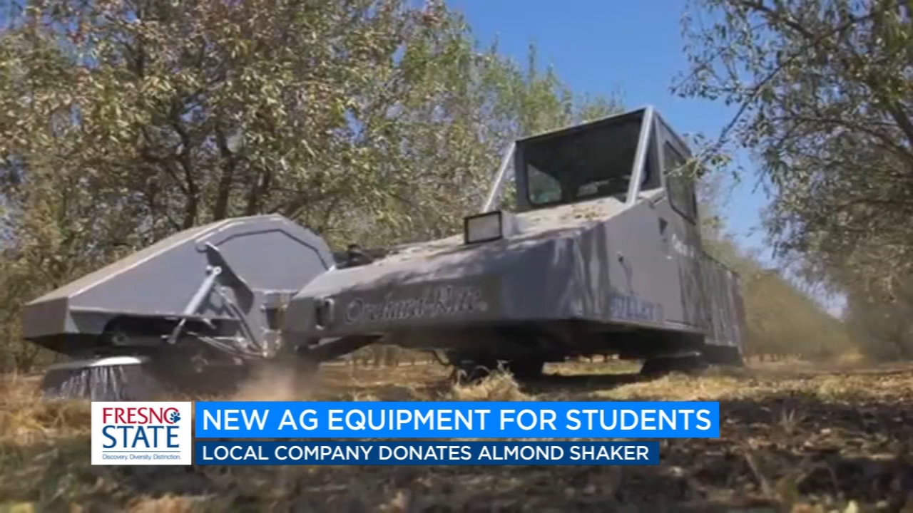 Local firm donates $155k almond shaker to Fresno State