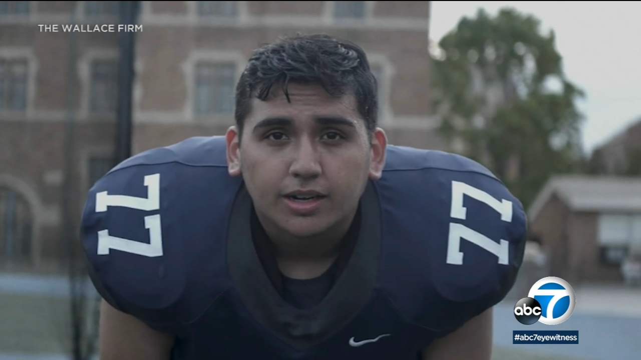 Teen football player who provided care to family honored by LA Rams