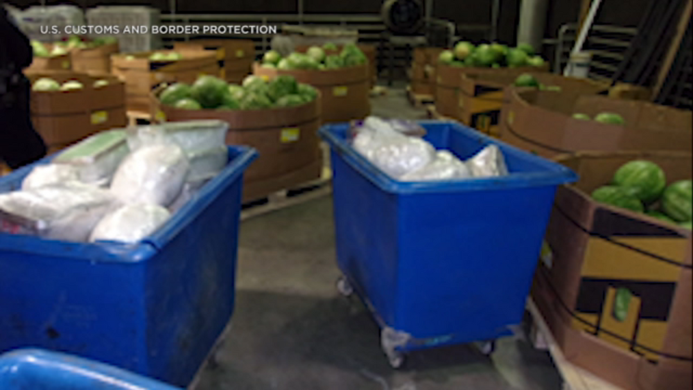 Watermelon shipment at border hid 1,100 pounds of meth, CBP says