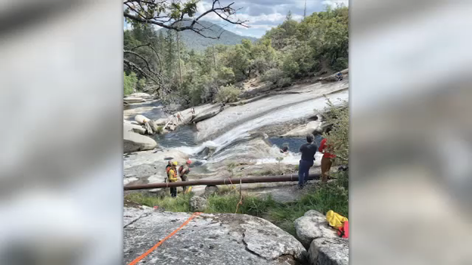 Teen rescued after falling down 50-foot waterfall in Madera County