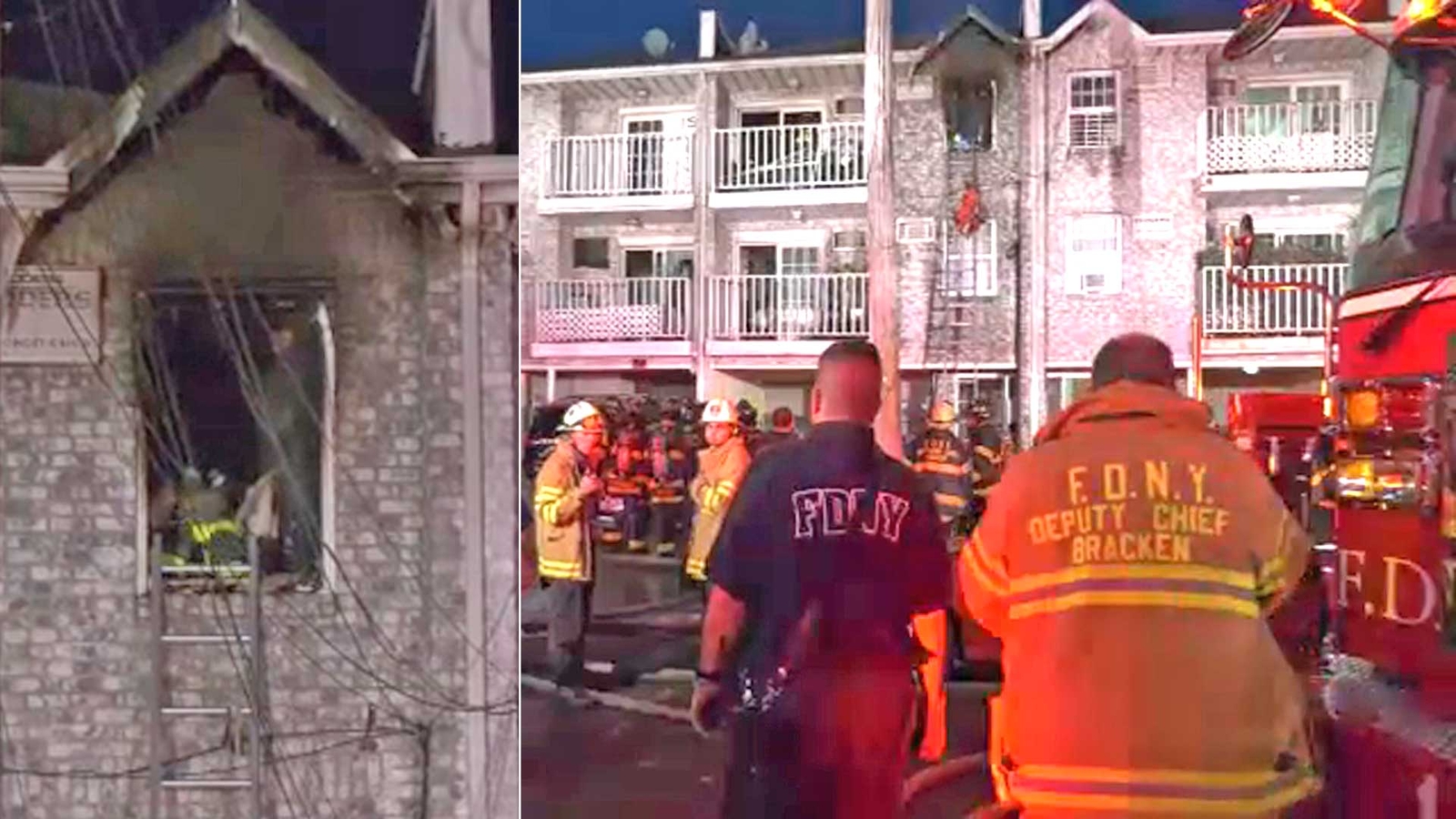 Queens fire 4 women critically injured after flames rip through