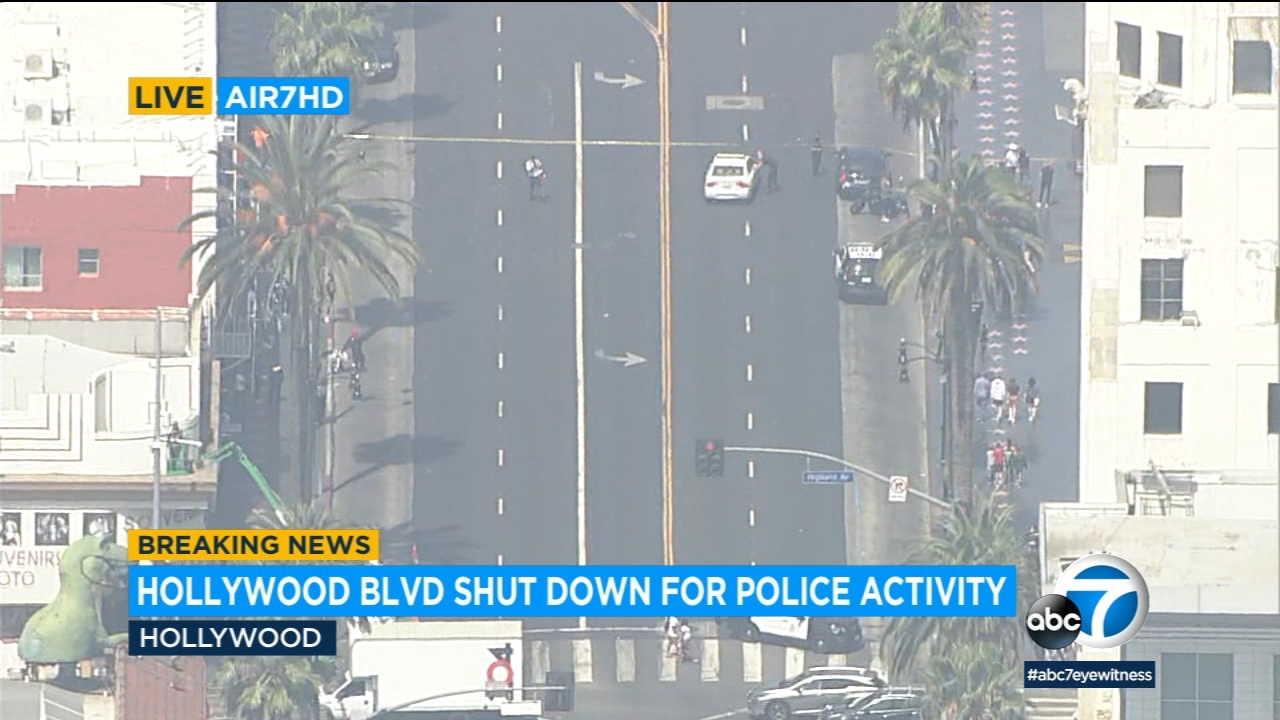 Hollywood Blvd. closed amid jumper situation at Hollywood & Highland