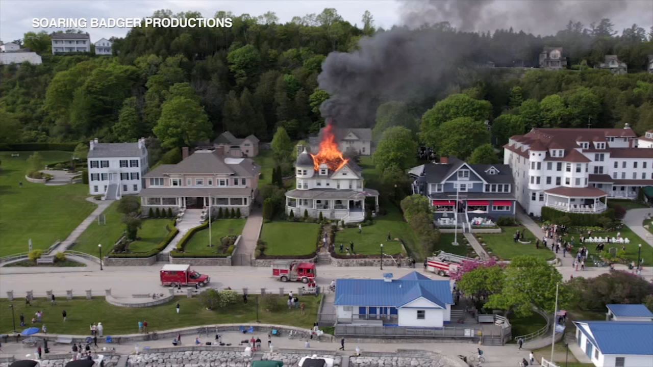 Mackinac fire 2021: Blaze leaves historic home damaged