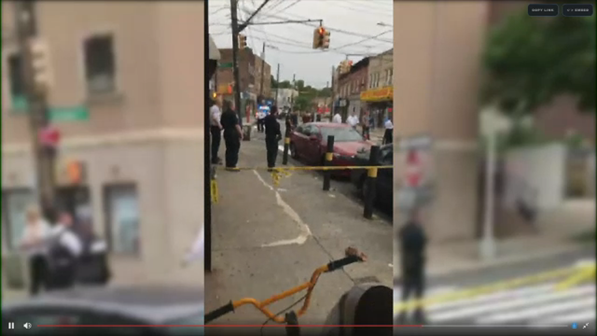 Innocent bystander shot as gunmen exchanged gunfire from cars