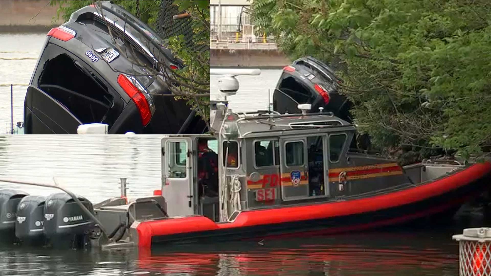 1 person dead after SUV plunges into canal in Pelham Manor ABC7 New York