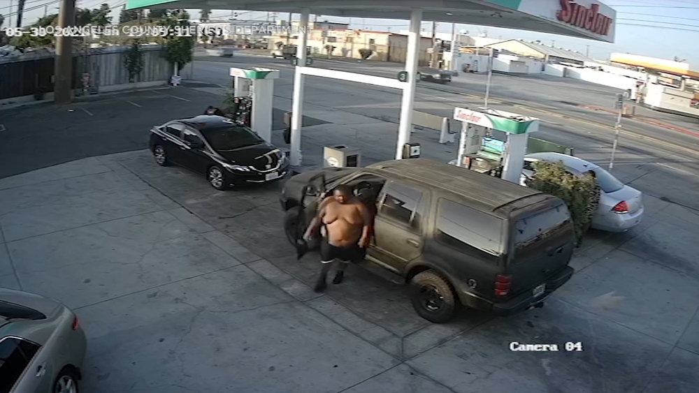Suspect viciously attacks woman at Gardena gas station