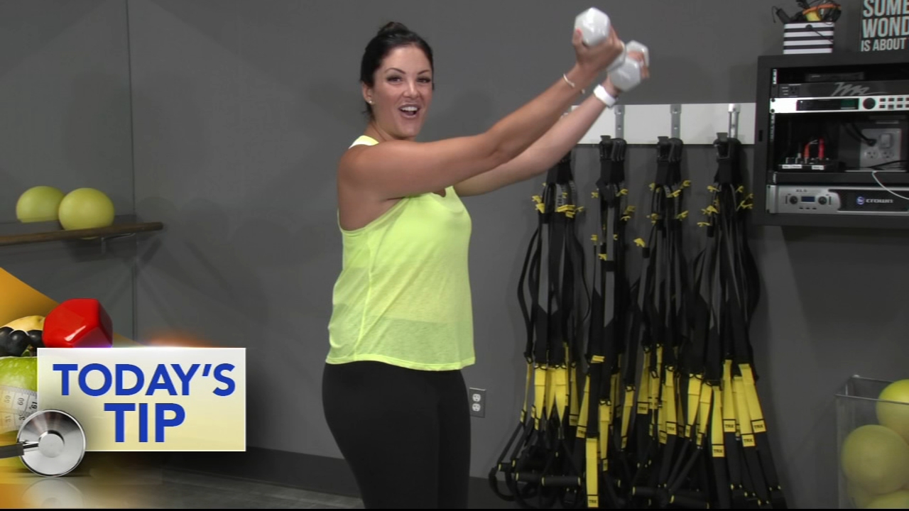 Bicep curl with forward lift - Today's Tip