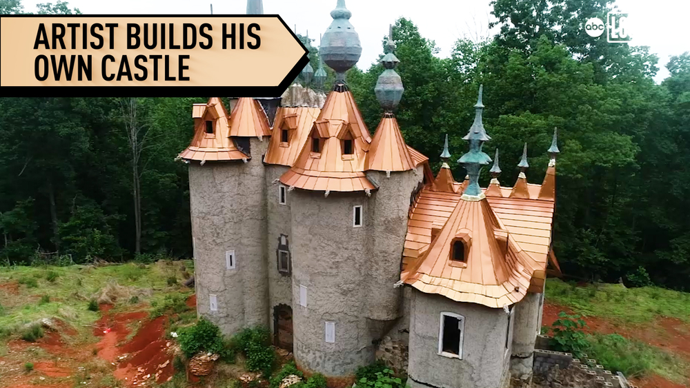 This artist built his own castle in a North Carolina forest