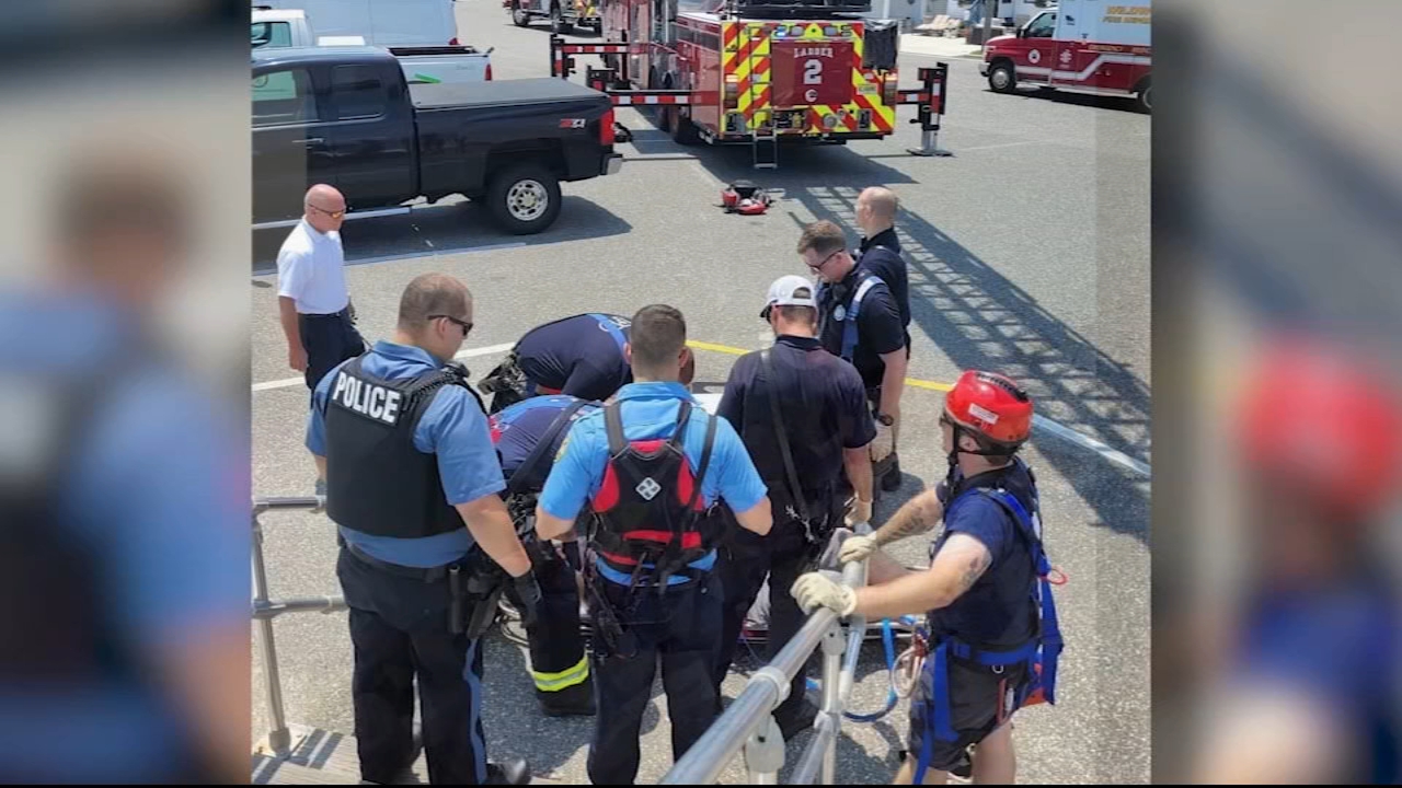 Firefighters rescue man who fell off of North Wildwood seawall
