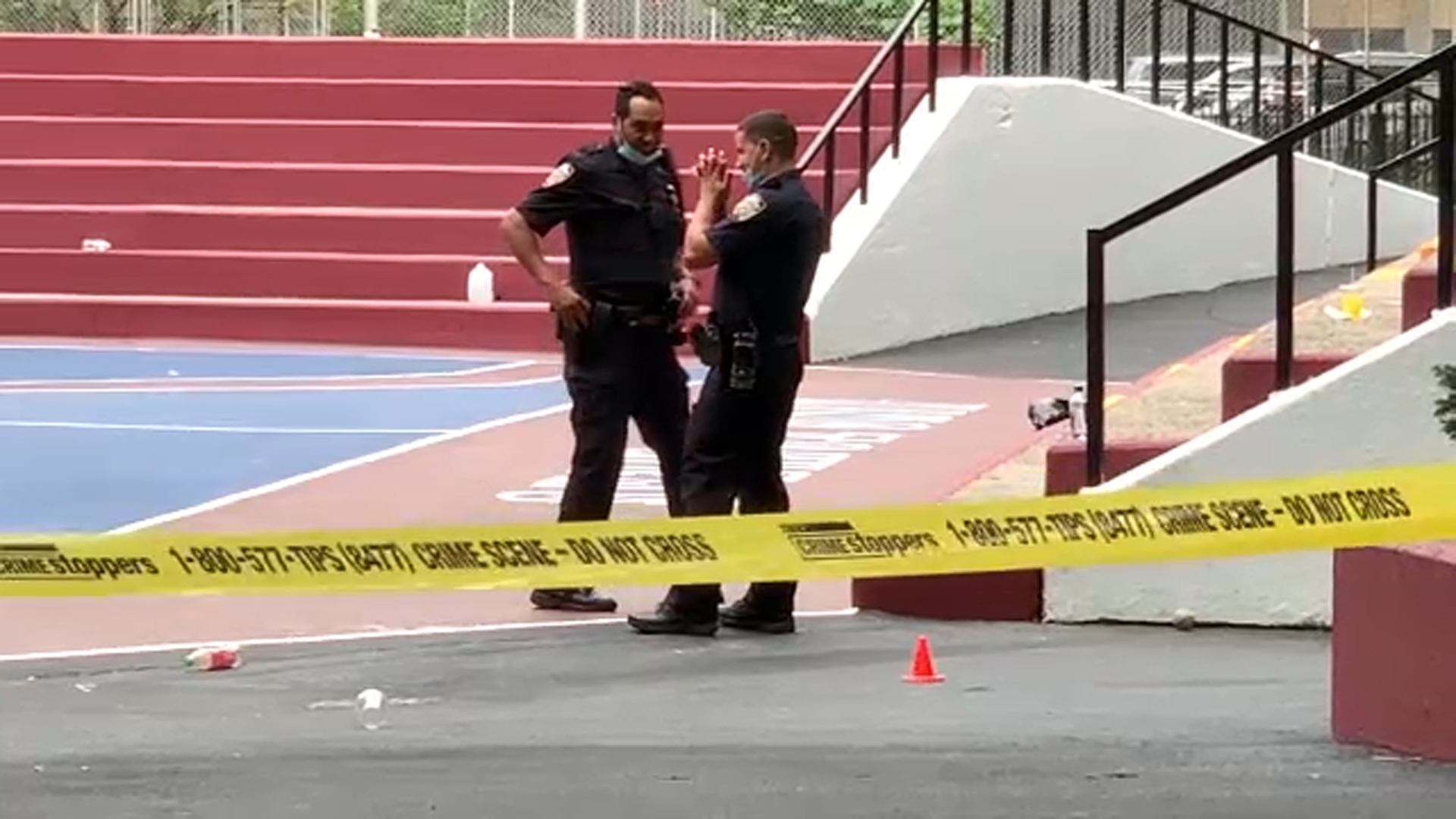 Police: Woman grazed in neck during shooting at NYC basketball court