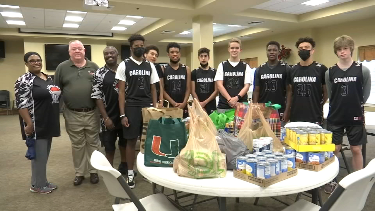 Cary AAU team skips hoops for community service
