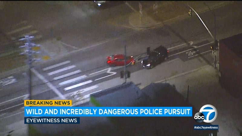 Chase Dangerous Stolen Vehicle Pursuit Through San Fernando Valley Ends With Suspect In Custody Abc7 Los Angeles