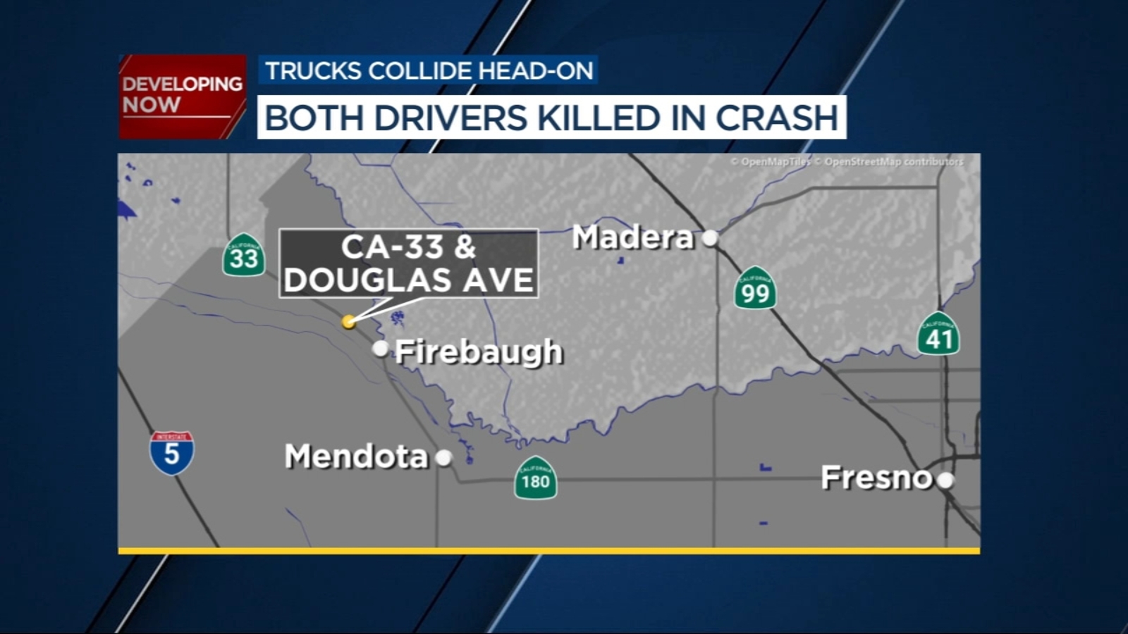 2 Drivers Killed In Fiery Crash Near Firebaugh Abc30 Fresno