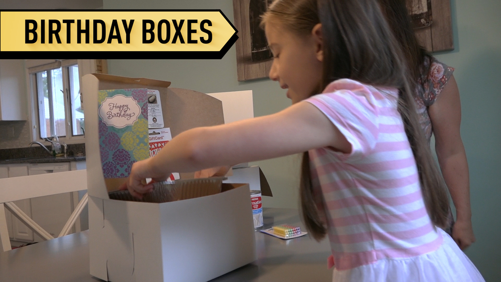Girl, 6, makes birthday boxes for those in need