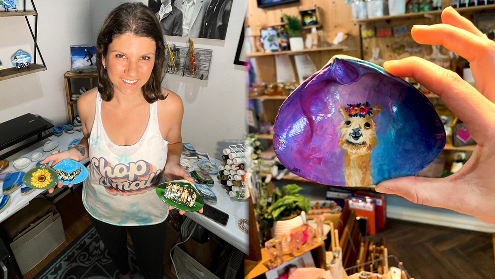 Artist turns seashells into art with her painting skills
