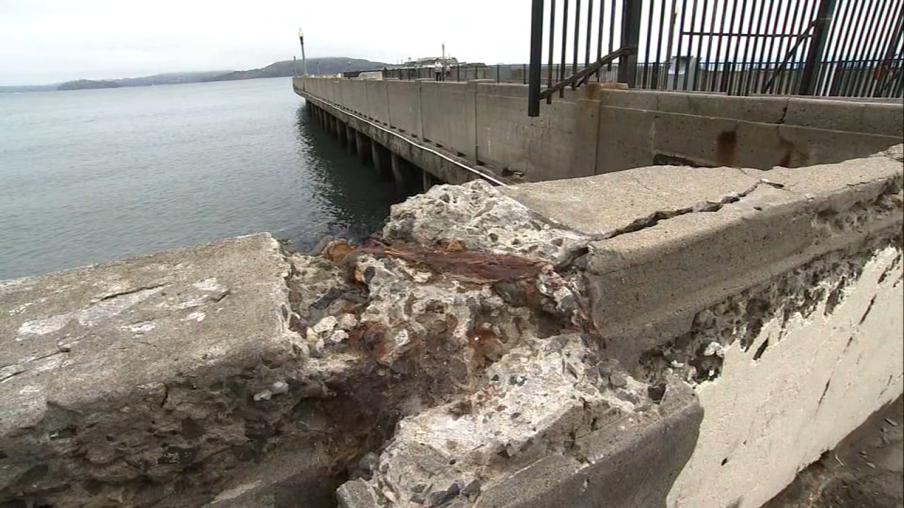 SF's historic Aquatic Pier rusting and crumbling away