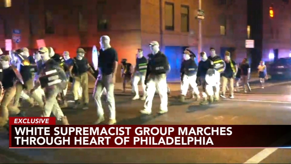 White supremacist group marches through Philadelphia