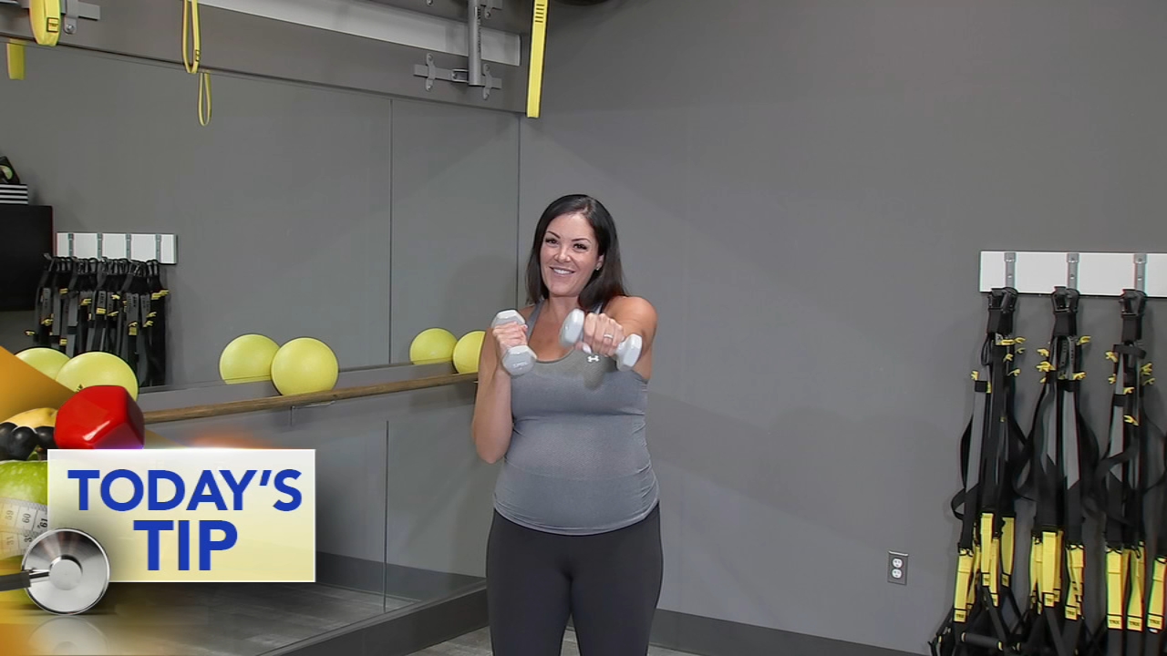 Flat bicep curl and rotate punch - Today's Tip