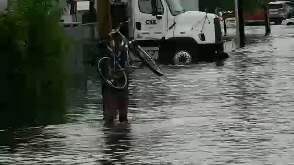 Severe thunderstorms trigger flooding in Hackensack