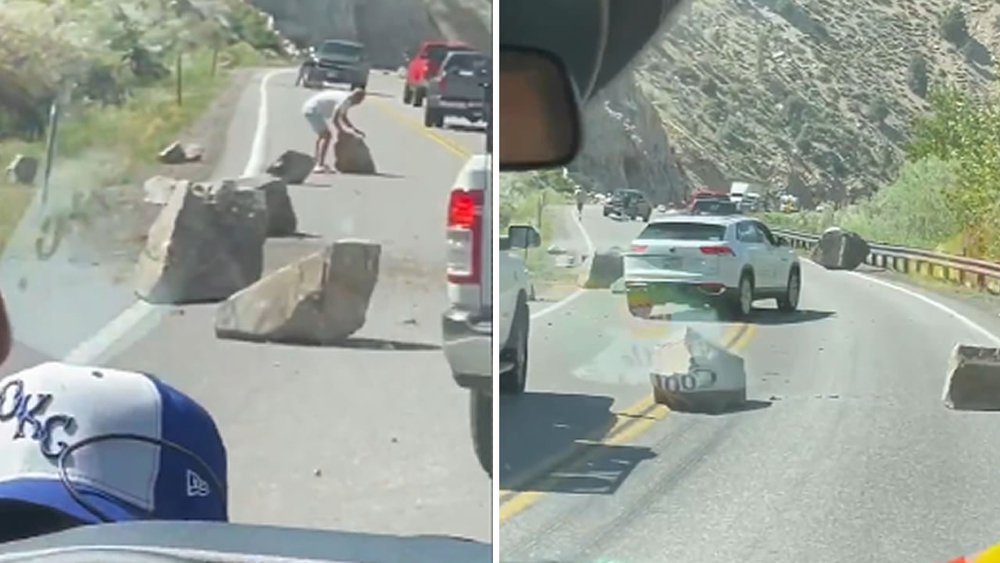 Video shows boulders scattered on NorCal highway after earthquake