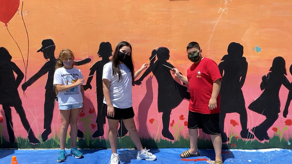 4th graders create a mural of hope 