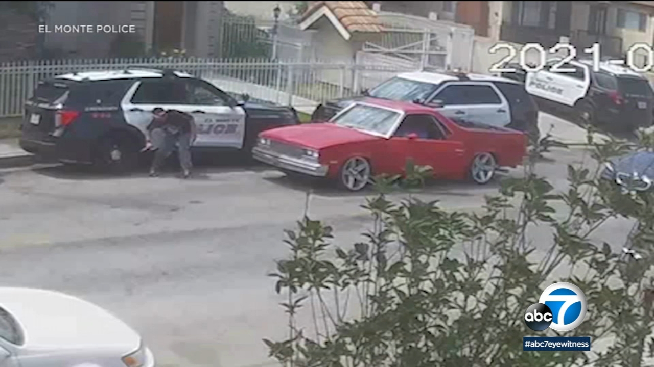 Video shows man slash tires of El Monte police vehicles