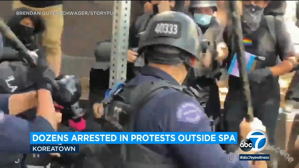 Dozens arrested after LAPD sends alert of unlawful assembly in K-town