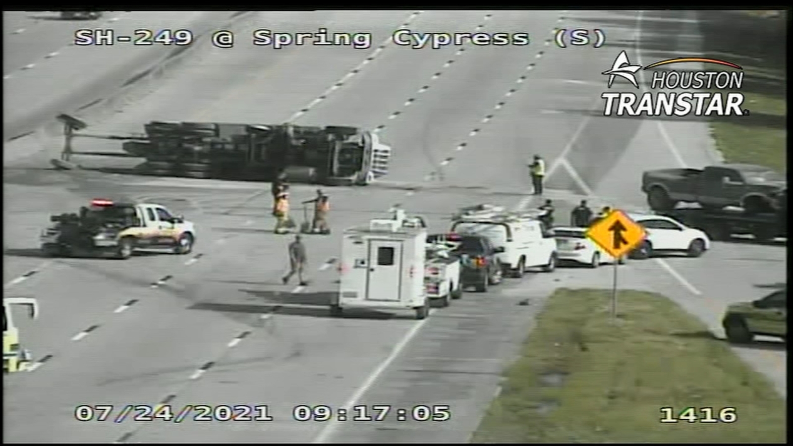 Hwy 249 NB lanes closed due to 2vehicle crash at Spring Cypress