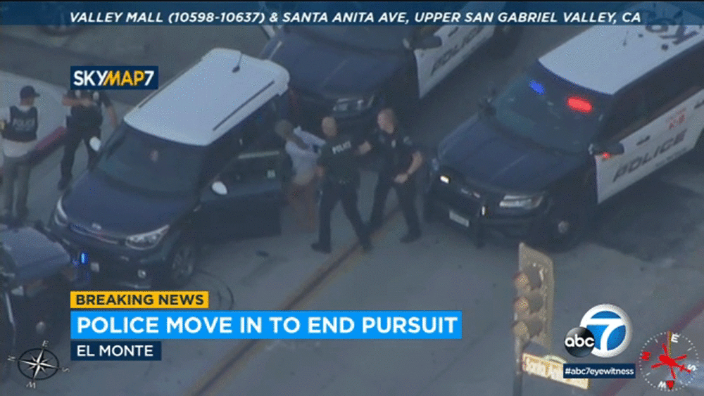 Chase ends in El Monte with suspect in custody 