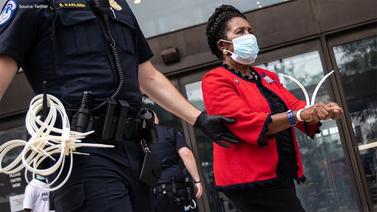 Sheila Jackson Lee arrested in DC during march for voting rights