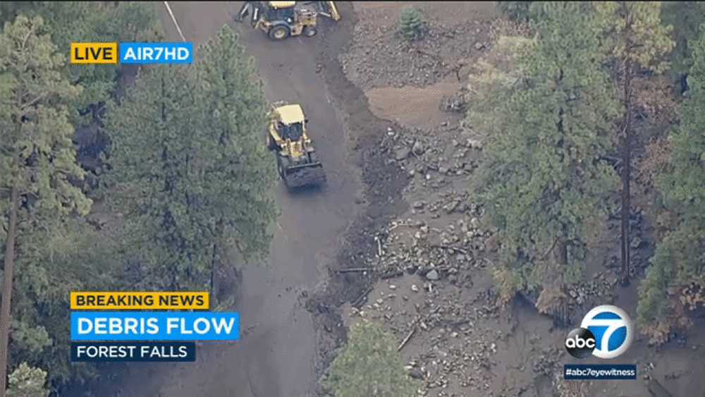 Mud, debris flow forces closure of Highway 38