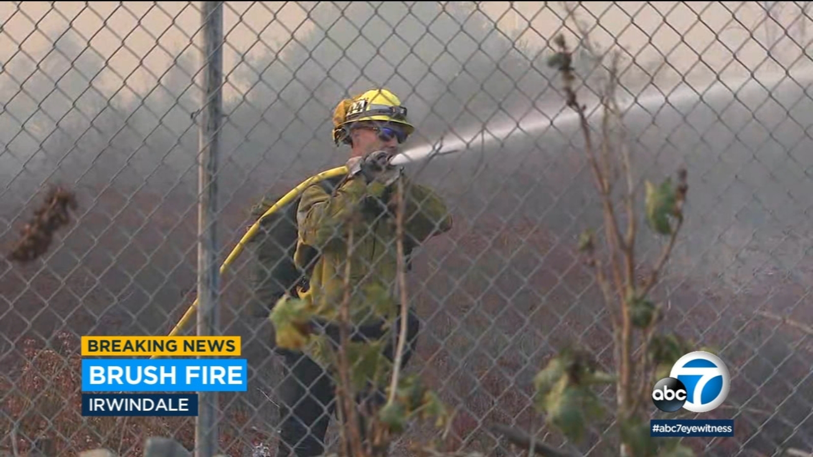 Wind Whipped Brush Fire Burns 27 Acres In Irwindale Abc7 Los Angeles