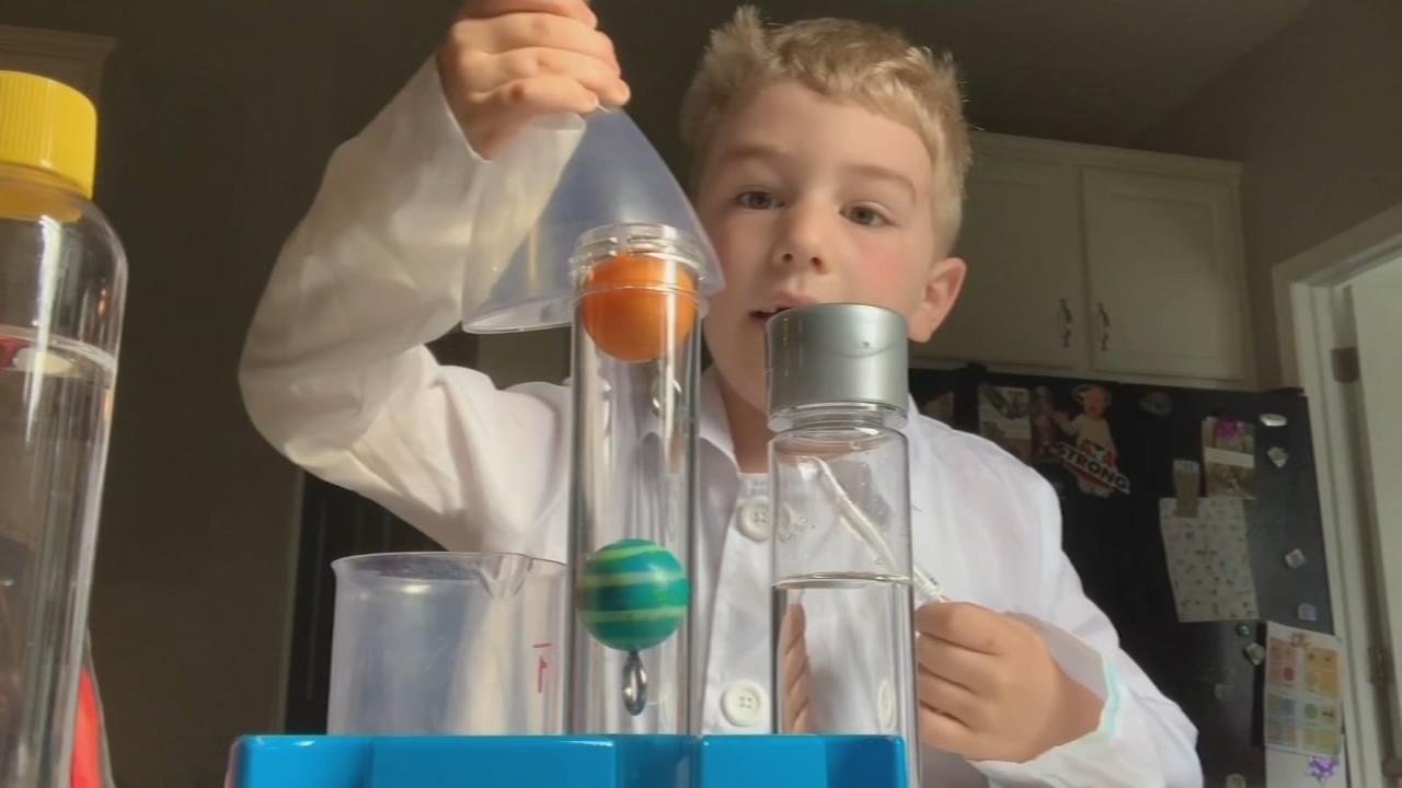 6-year-old scientist making experiments in Pottstown