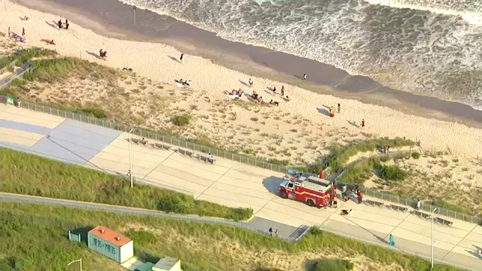 Swimmer pulled from rough waters off Rockaway Beach