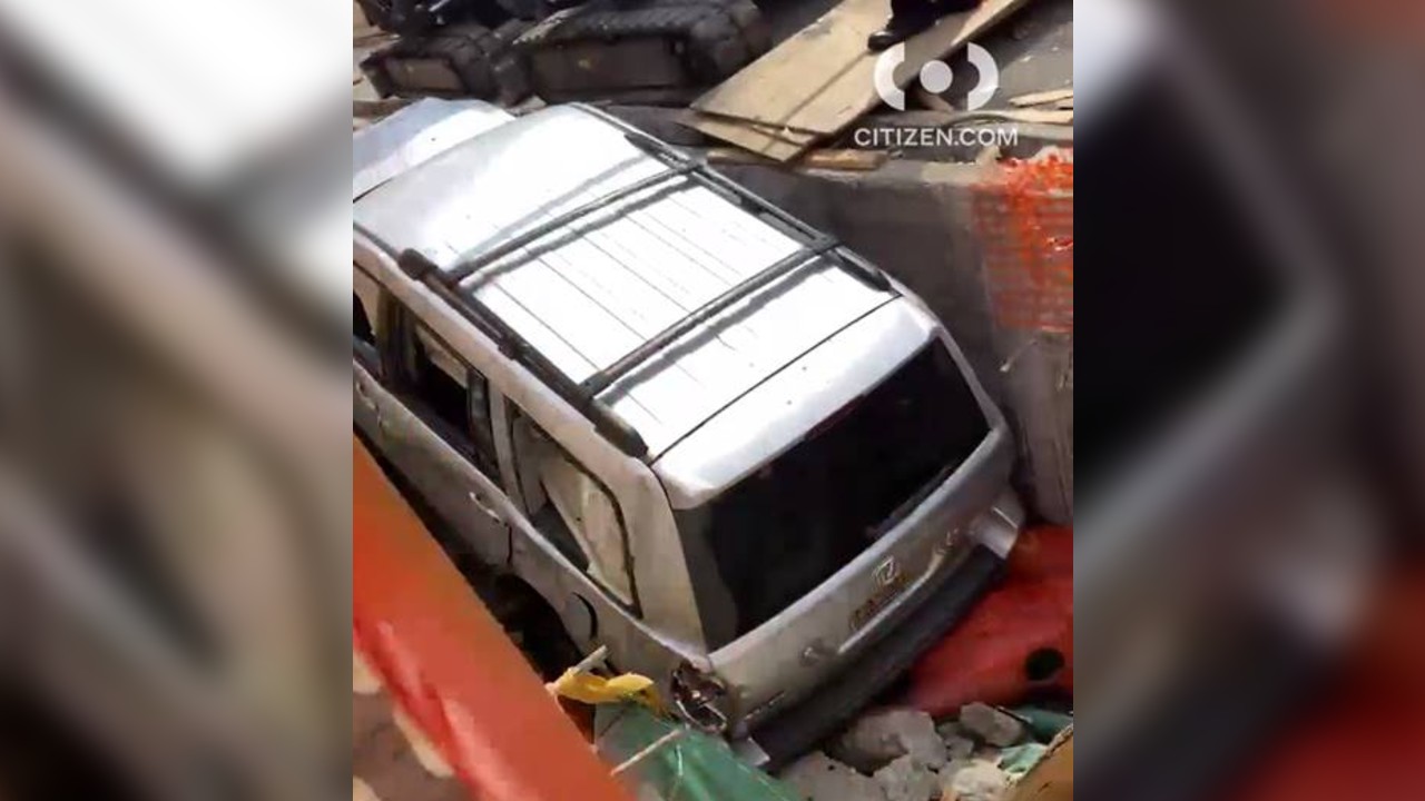 Driver of SUV loses control, crashes into Brooklyn construction site