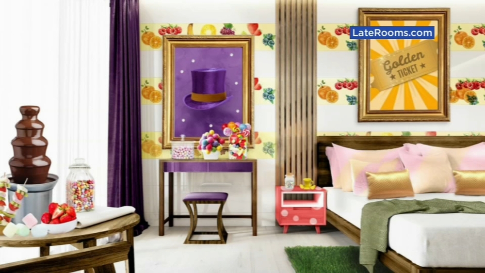 England hotel features Willy Wonka room with chocolate wallpaper