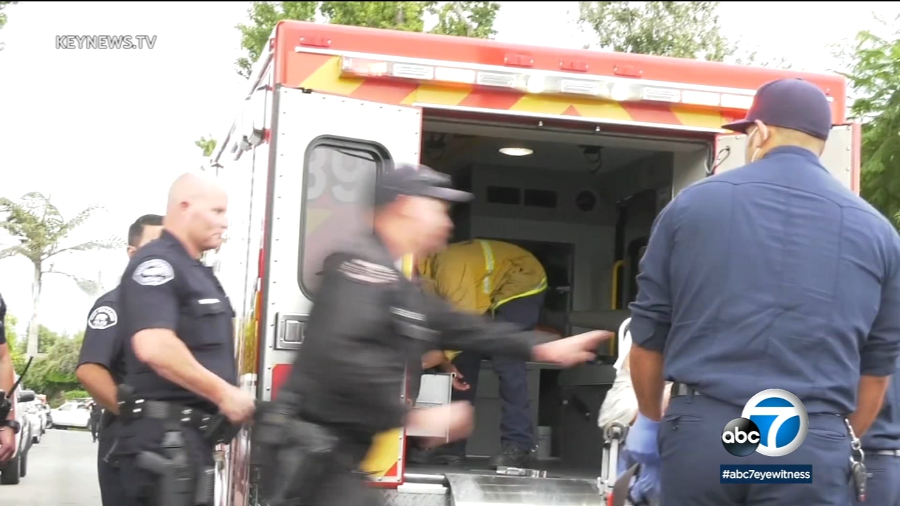 LAPD officer suspended after video shows him punching handcuffed suspect in  San Fernando - ABC7 Los Angeles, image size:1280x720