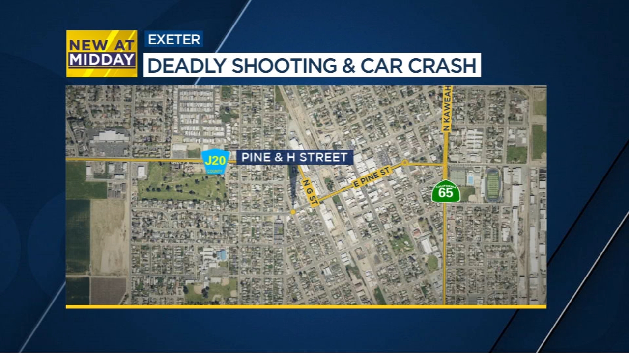 Driver found shot to death inside crashed car in Exeter, police say