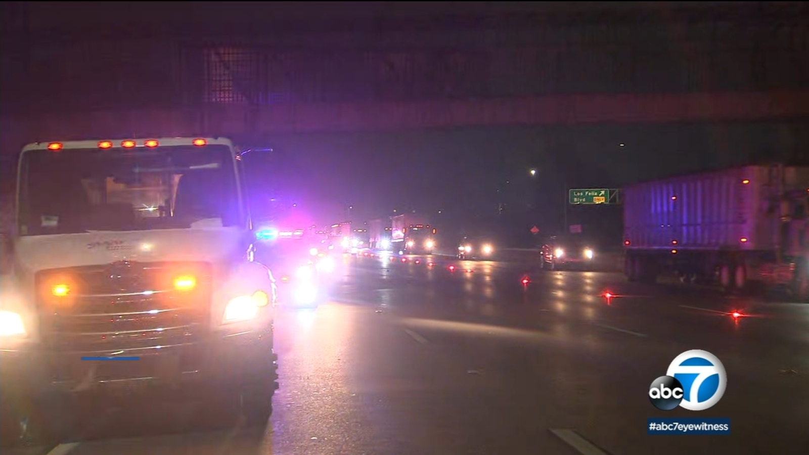 Pedestrian killed in crash involving 2 vehicles, including police car