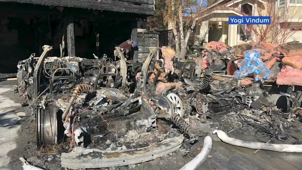Tesla car battery is the likely cause of devastating house fire