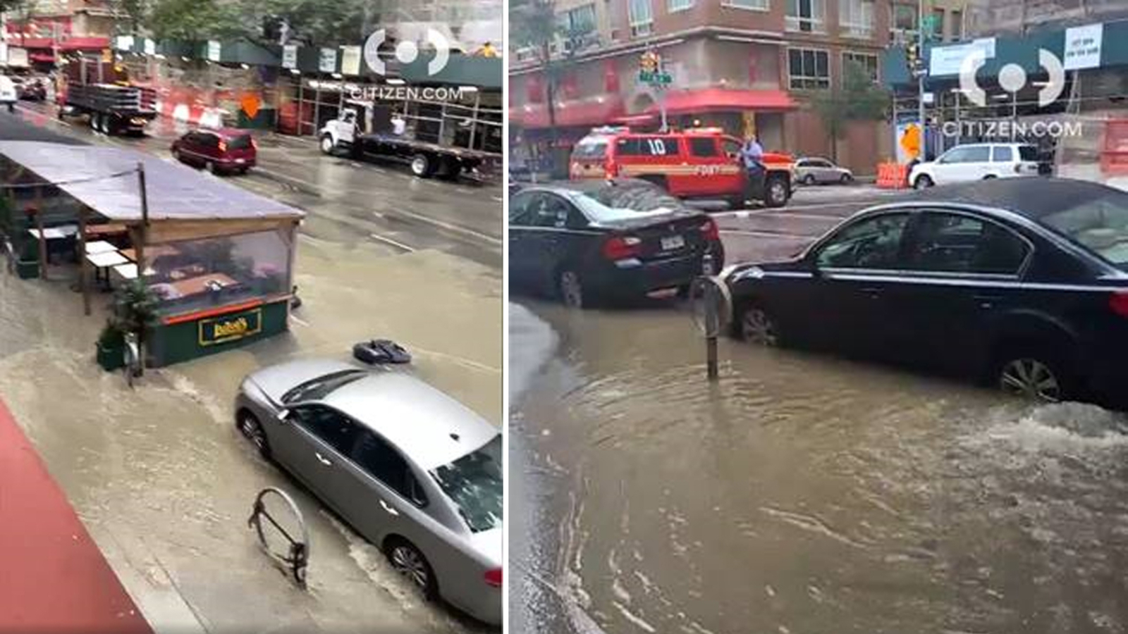 Water main break floods Upper East Side block in Manhattan ABC7 New York